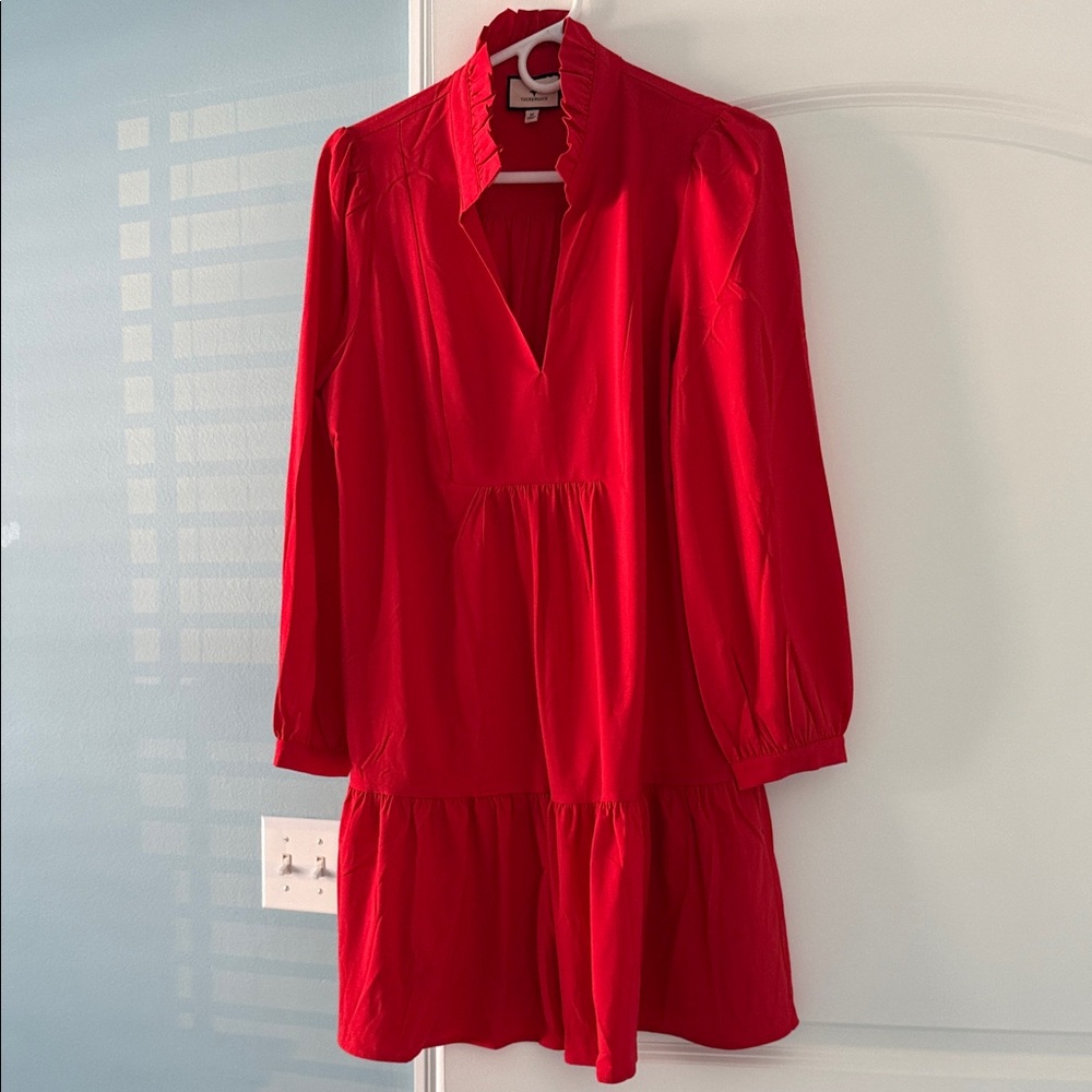 Tuckernuck Red Crepe Palmerston Dress